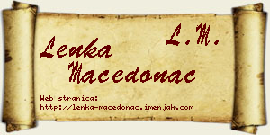 Lenka Macedonac vizit kartica